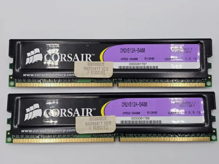 Corsair 1GB DDR2 PC2-6400 XMS2 (2x512MB kit)(Used) - Image 2