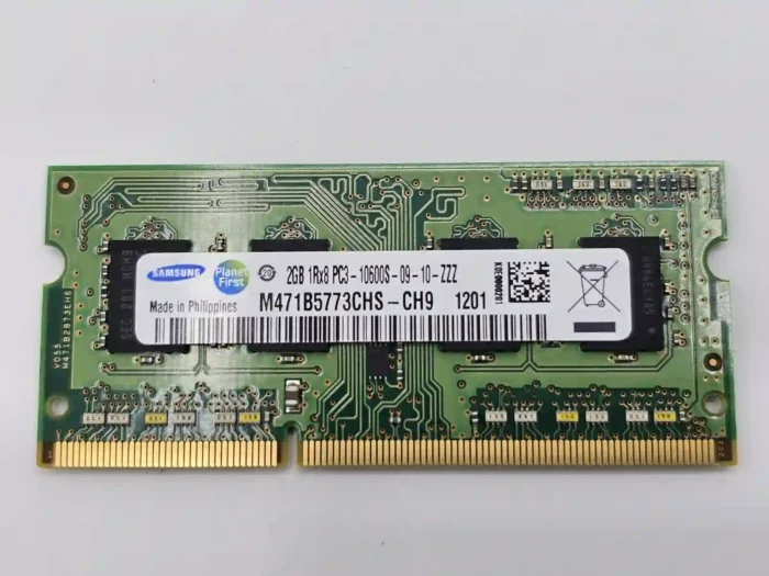 2GB DDR3 SODIMM Samsung PC3-10600S-9-10-ZZZ M471B5773CHS-CH9 laptop memory