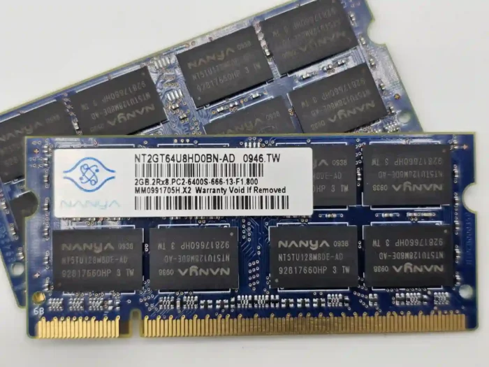 4GB DDR2 SODIMM KIT Nanya PC2-6400S-666-13-F1.800 laptop memory