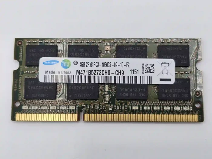 4GB DDR3 SODIMM Samsung PC3-10600S-09-10-F2 M471B5273FH0-CH9 laptop memory