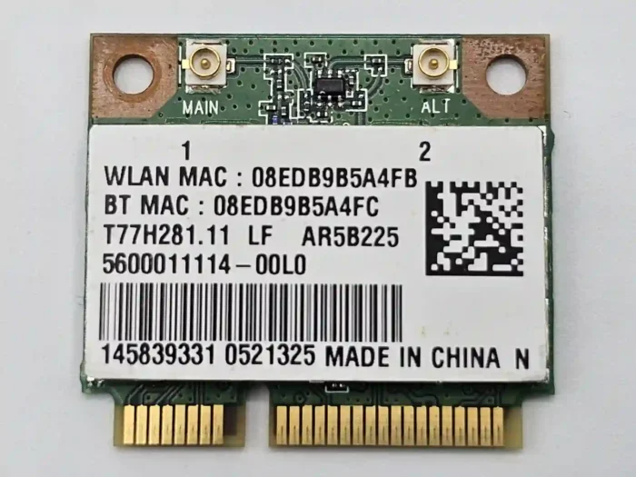 Atheros AR5B225 laptop wifi wireless card