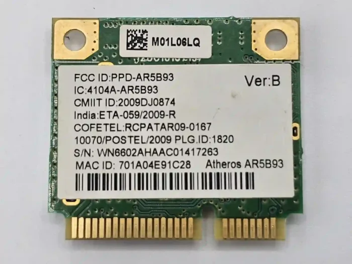 Atheros AR5B93 laptop wifi wireless card - Image 2