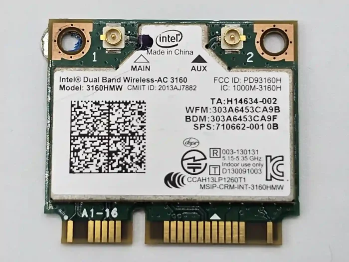 Intel Dual Band Wireless-AC 3160 Laptop wifi card